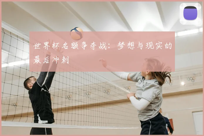 世界杯名额争夺战：梦想与现实的最后冲刺